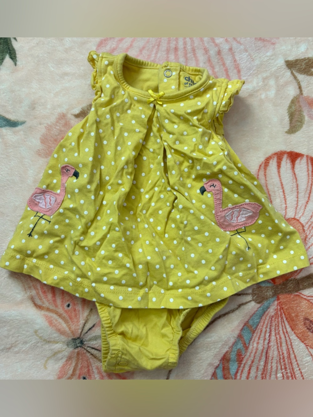 Carter's Yellow Polka Dot Baby Onesie